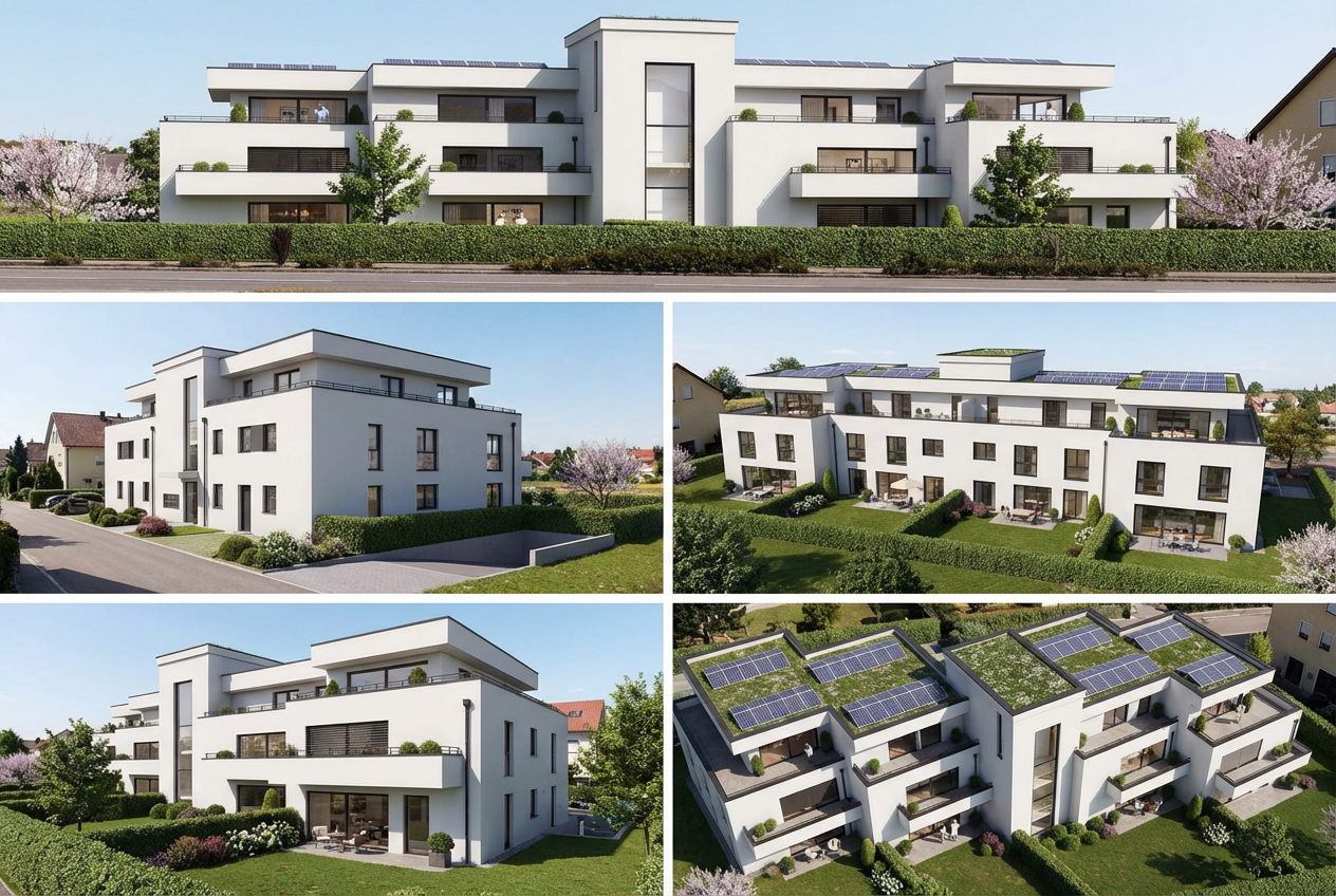 Ansichten des Neubauprojekts Schwandorf